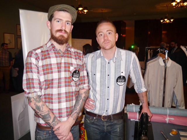 The lads from Phillips Shirts. Captains of Industry tailor, Thom Grogan (right).