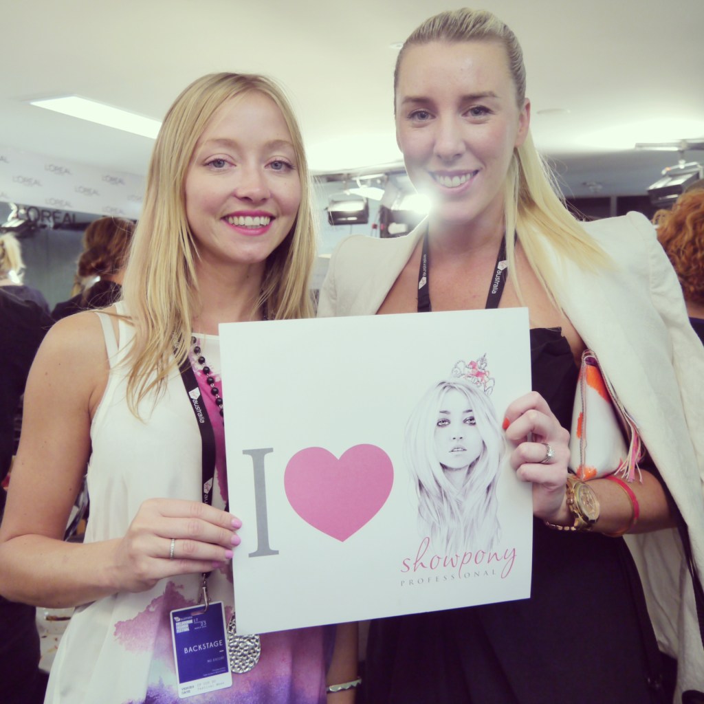 Lara Antonelli with Director of Showpony Hair Extensions Stephanie Mason.